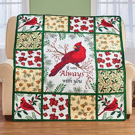 Cardinal Patch Quilted Throw-380396