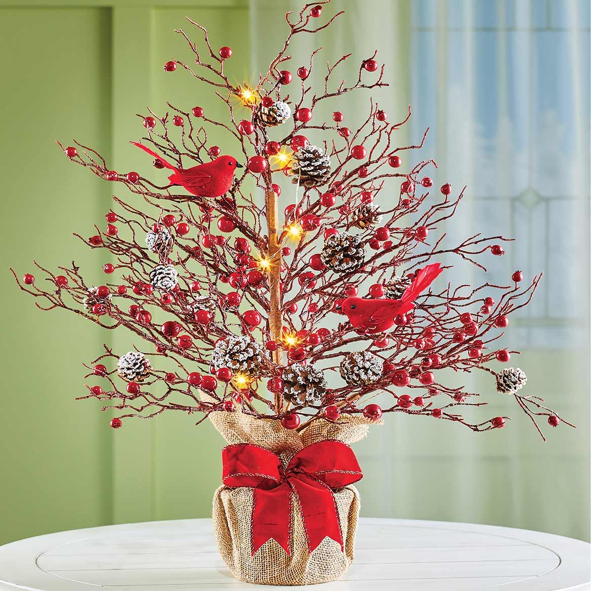 Lighted Berry Tree with Cardinals + '-' + 380399