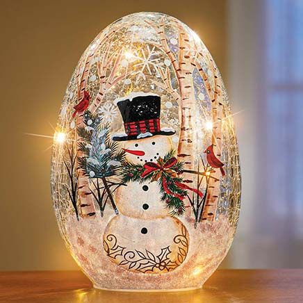 Lighted Snowman Egg-380405
