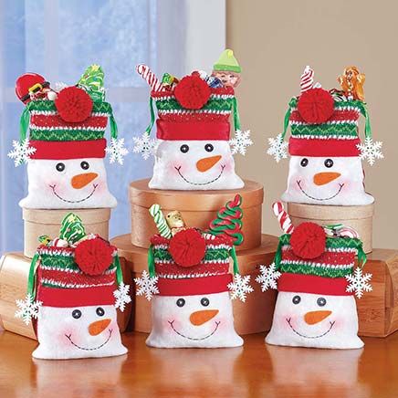 Holiday Snowman Treat Bags, Set of 6-380412