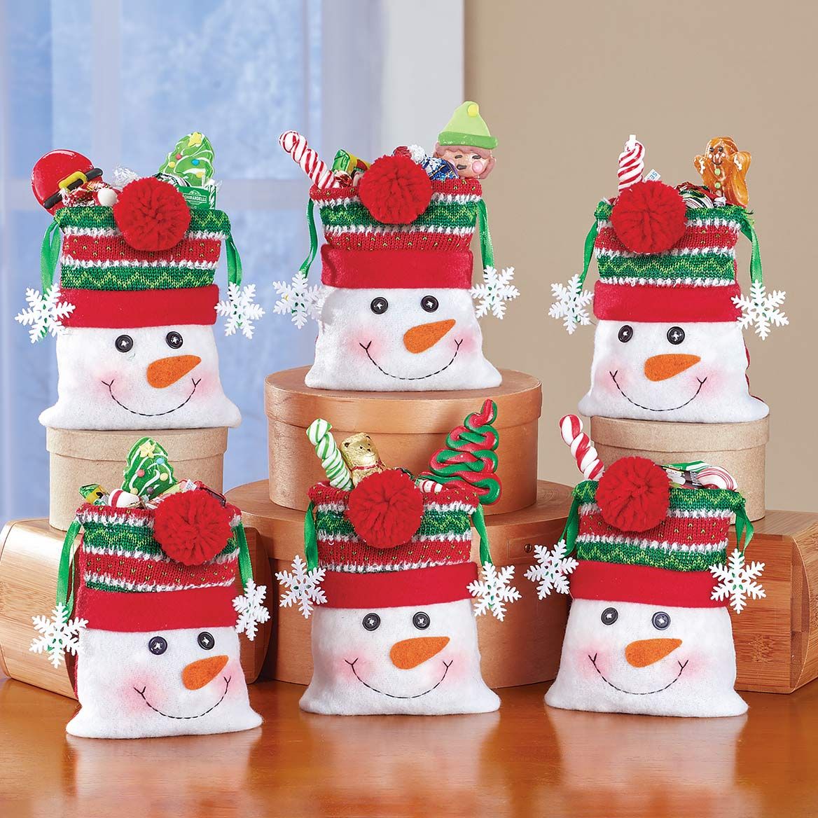 Holiday Snowman Treat Bags, Set of 6 + '-' + 380412