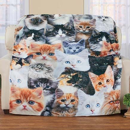 Cat Fleece Throw-380419