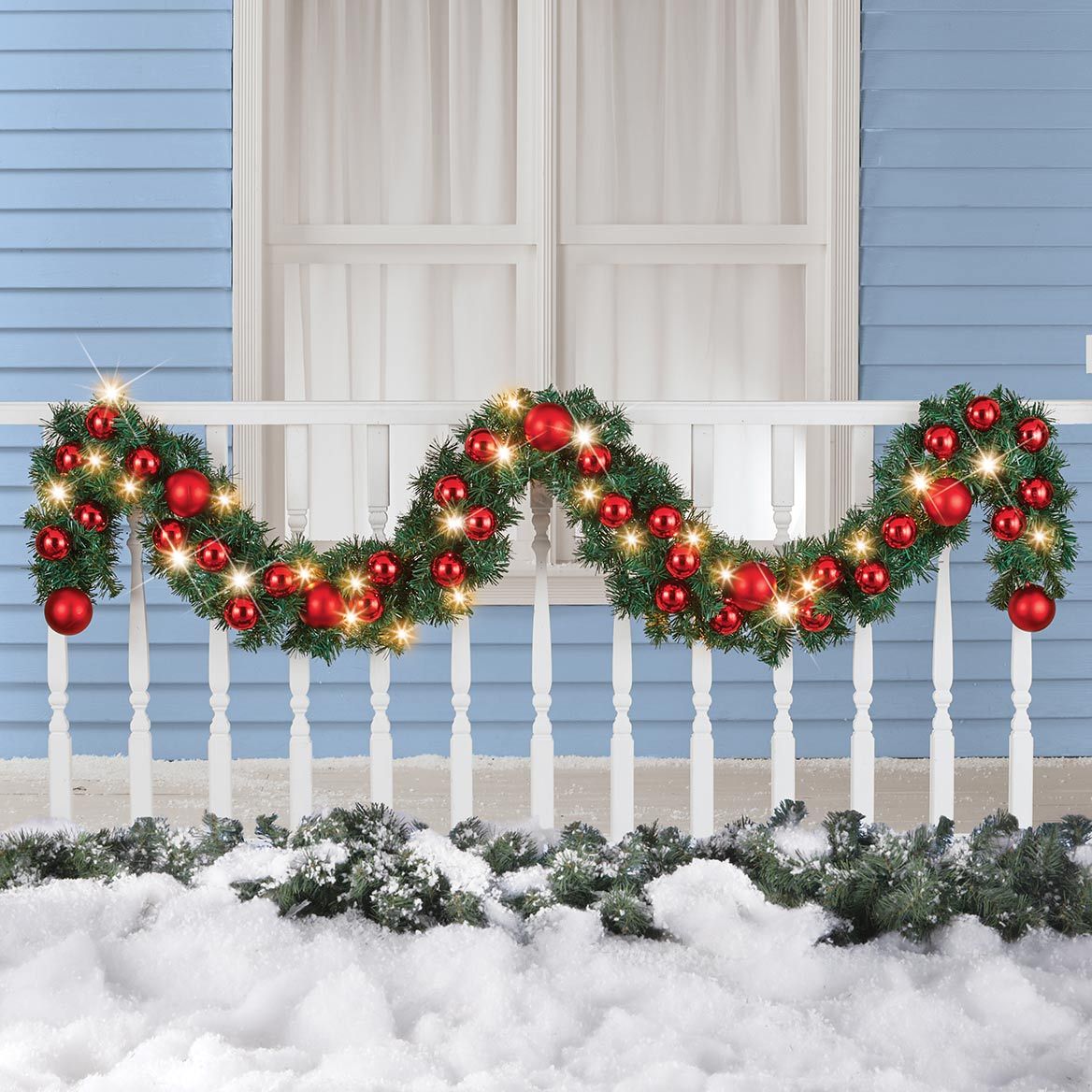8-Ft. Lighted Ornament Garland + '-' + 380425