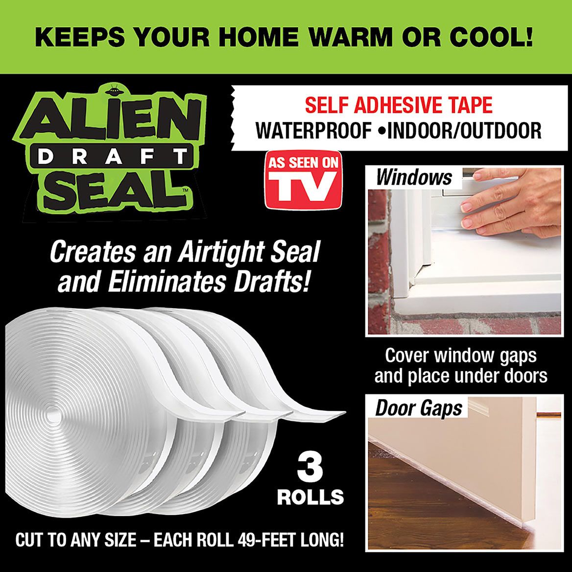 Alien Draft Seal™ Tape, Set of 3 + '-' + 380514