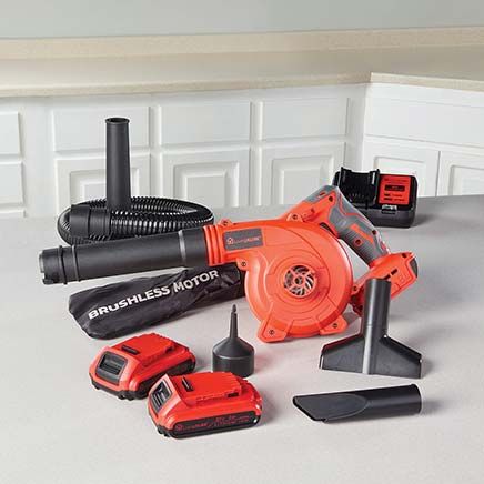 Cordless Leaf Blower Vac, 2 Batteries and Charger Set By LivingSURE™-380519