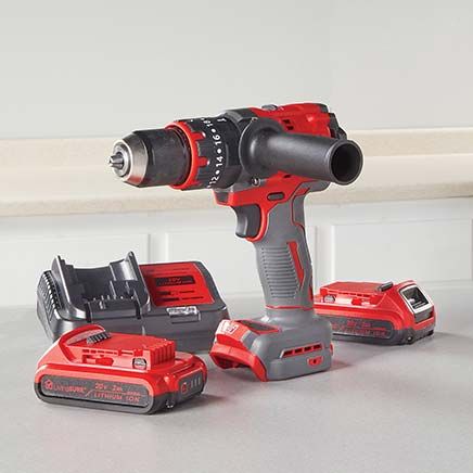 Cordless Extreme Drill, 2 Batteries and Charger Set By LivingSURE™-380521