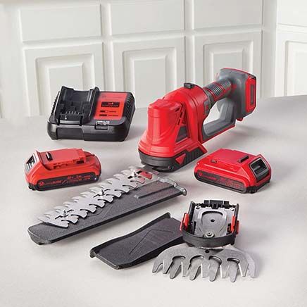 Mini Hedge Trimmer, 2 Batteries and Charger Set By LivingSURE™-380523