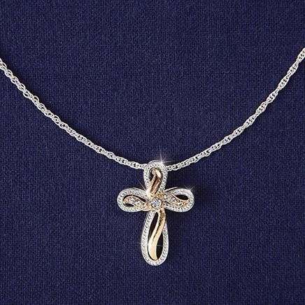 View product details for Two-Tone Cross Necklace