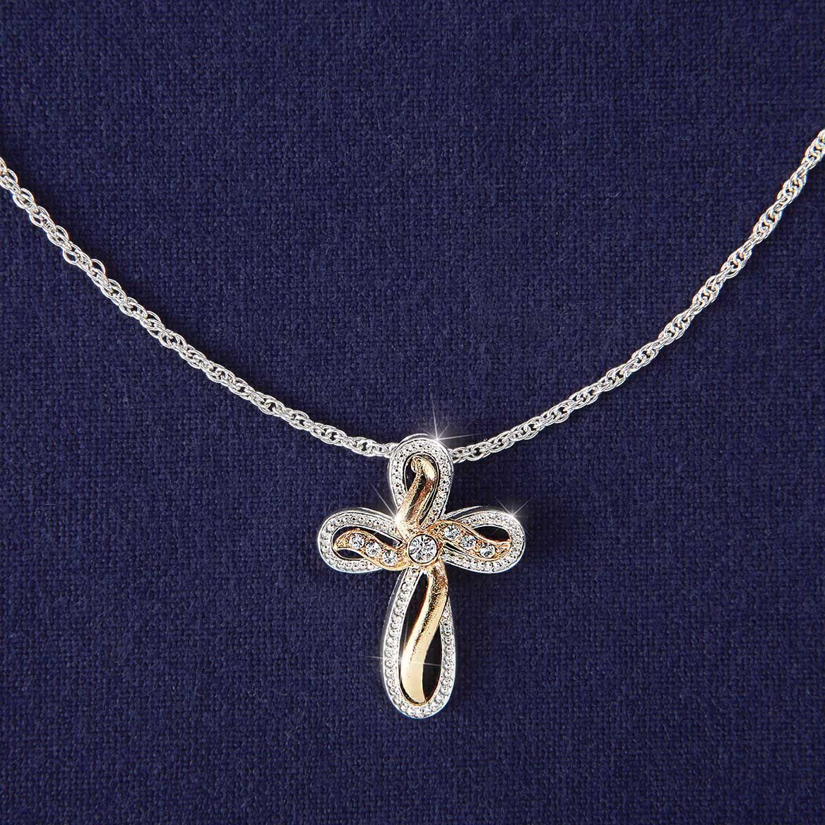 Two-Tone Cross Necklace + '-' + 380538