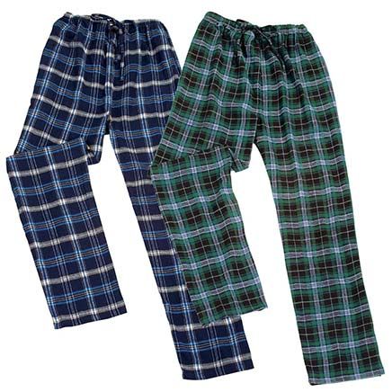 Men's Flannel Pajama Pants, 2 Pairs-380540