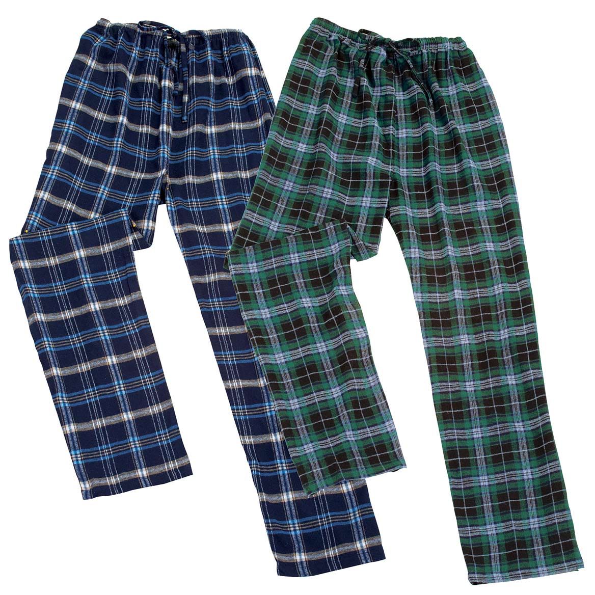 Men's Flannel Pajama Pants, 2 Pairs + '-' + 380540