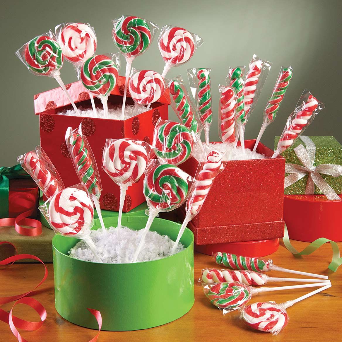 Holiday Swirl Lollipops, Set of 24 + '-' + 380549