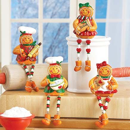 View product details for Gingerbread Sitters, Set of 4