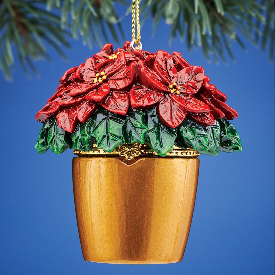 Poinsettia Festive Trinket Box + '-' + 380566