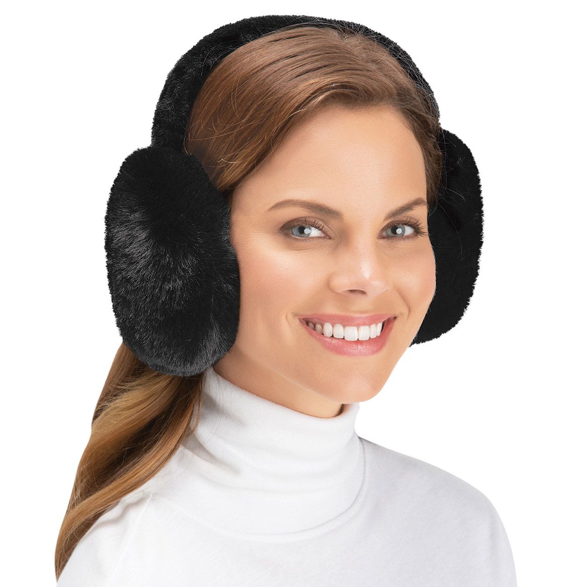 Plush Faux Fur Ear Muffs + '-' + 380569
