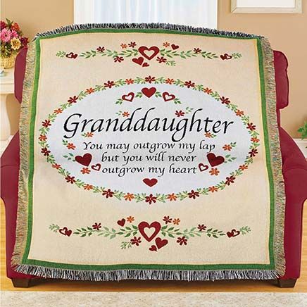Granddaughter Heart Tapestry Throw Blanket-380573