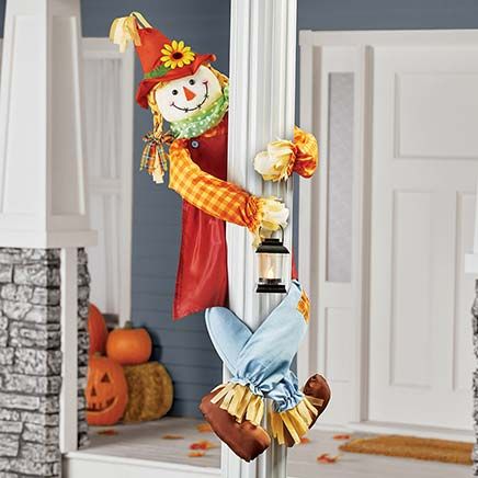 Girl Scarecrow Hugger with Lantern-380580