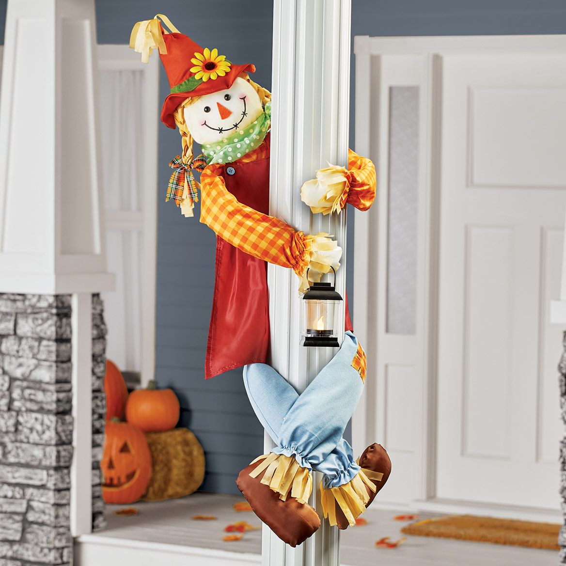 Girl Scarecrow Hugger with Lantern + '-' + 380580