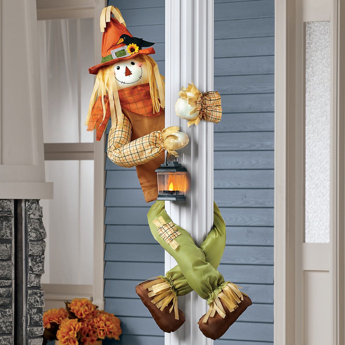 Boy Scarecrow Hugger With Lantern + '-' + 380581