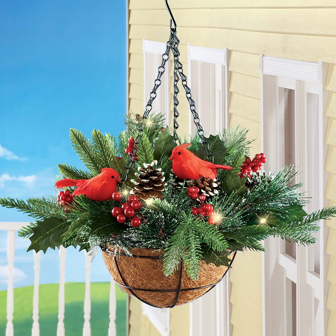 Winter Pine Hanging Basket + '-' + 380584