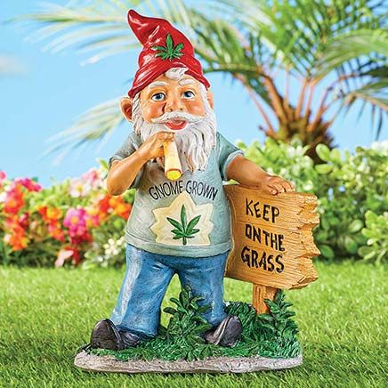 View product details for Solar Willie Pot-Smoking Gnome By Collections Etc.™