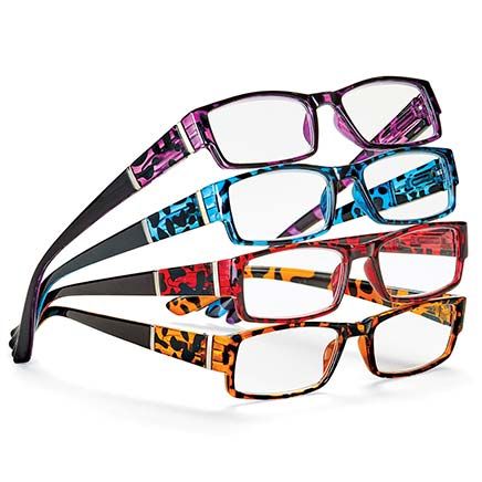 Color Tortoise Reading Glasses, Set of 4-380613