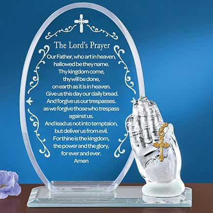 The Lord's Prayer Glass Tabletop Display-380654