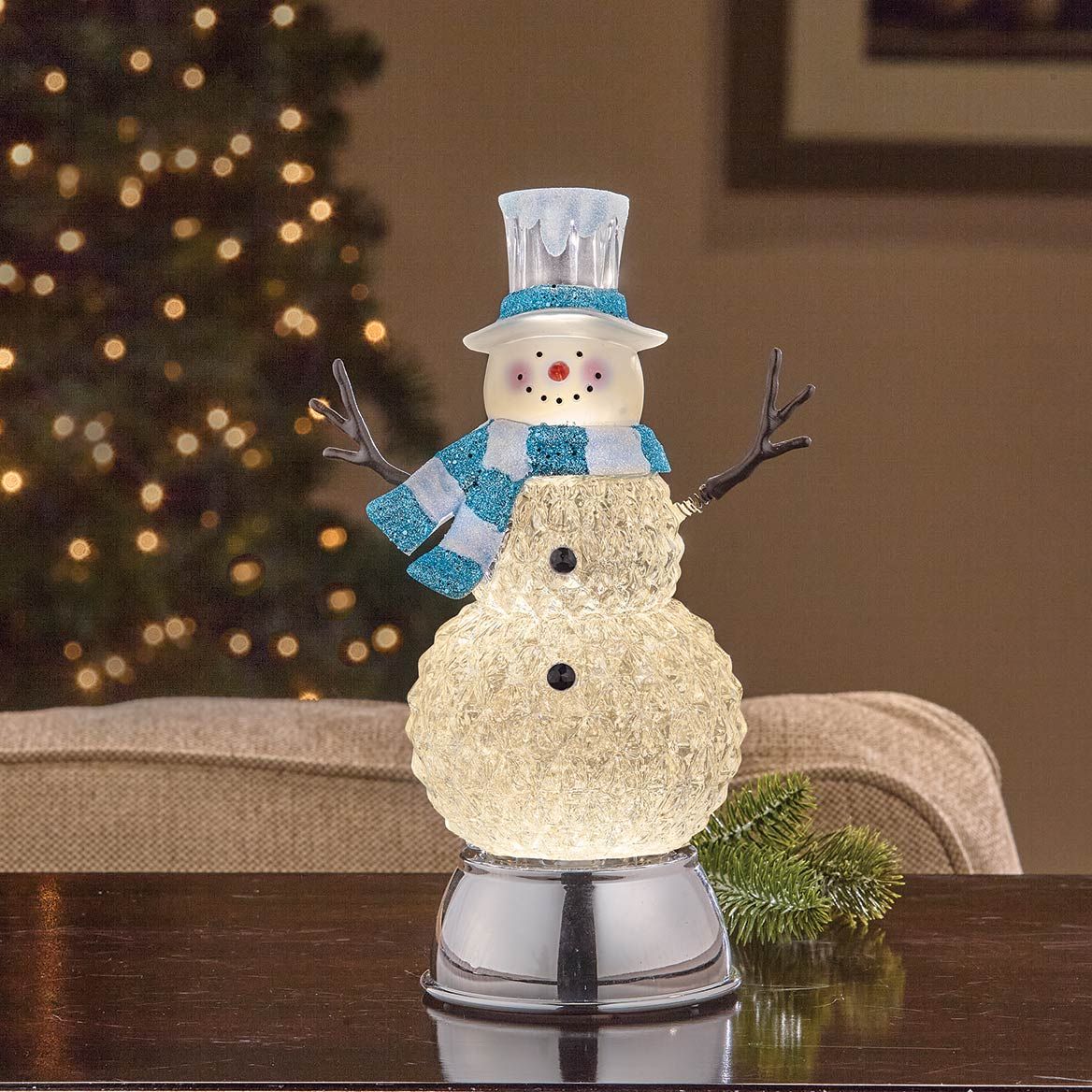 Lighted Snowman Snow Globe By Holiday Peak™