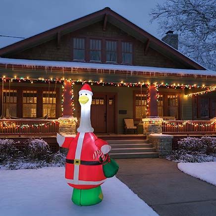 View product details for Lighted 6-Ft. Inflatable Goose By Gaggleville®