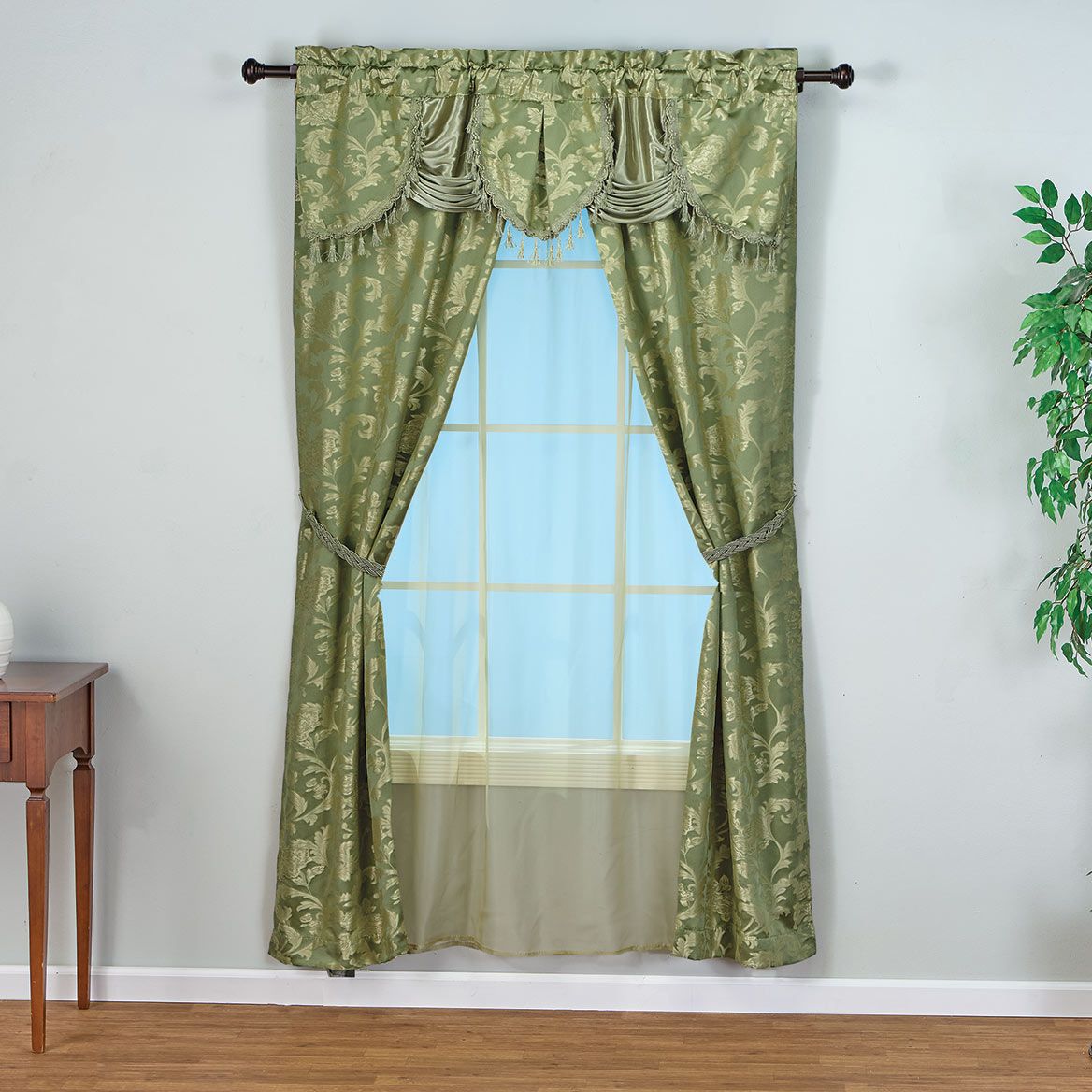 6-Piece Allison Jacquard Window Curtain Set