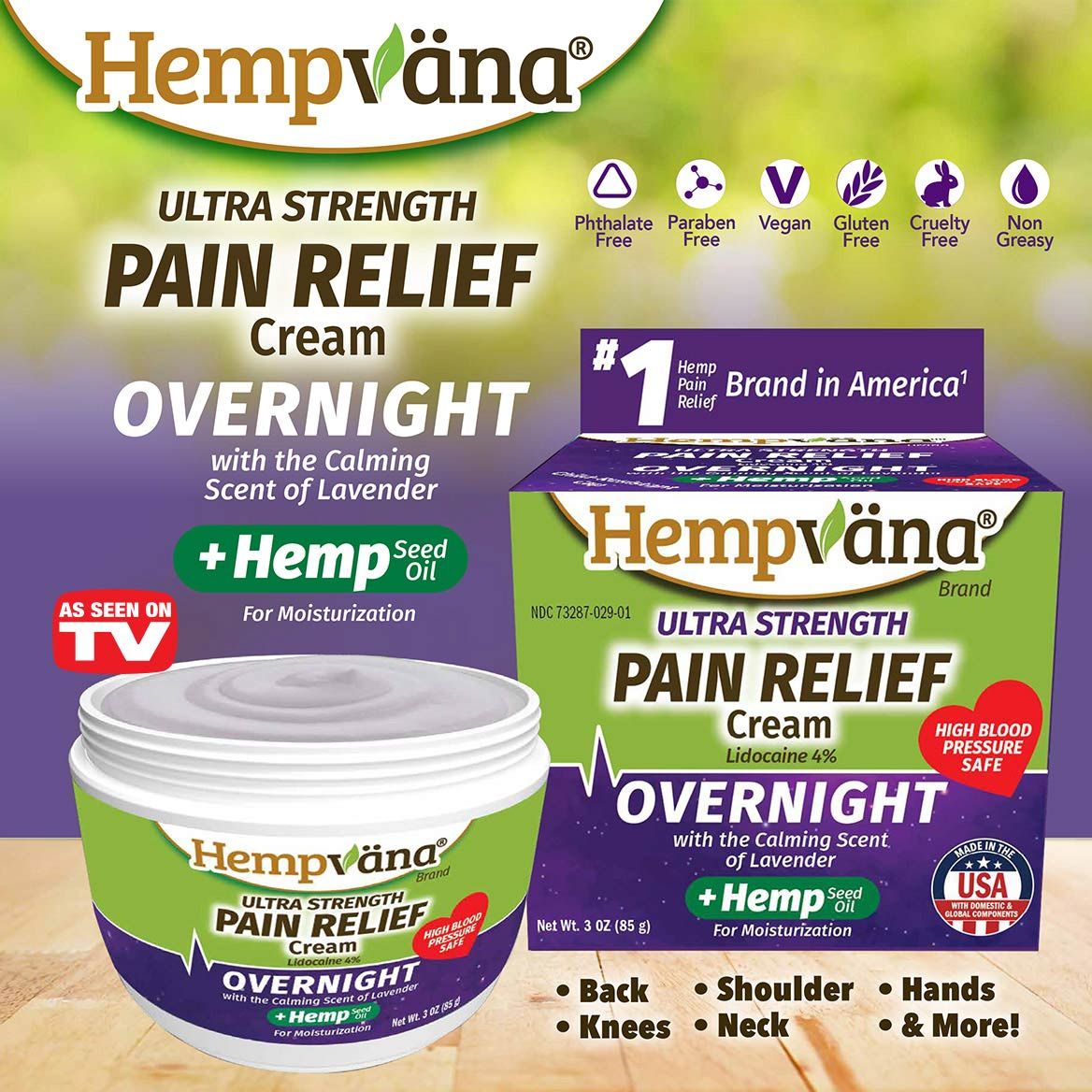 Hempvana® Ultra Strength Pain Relief Cream Overnight + '-' + 380851