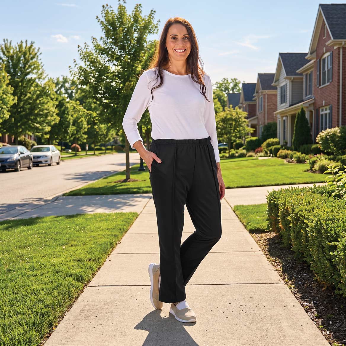 Women's Creased Ponte Pull-On Pants