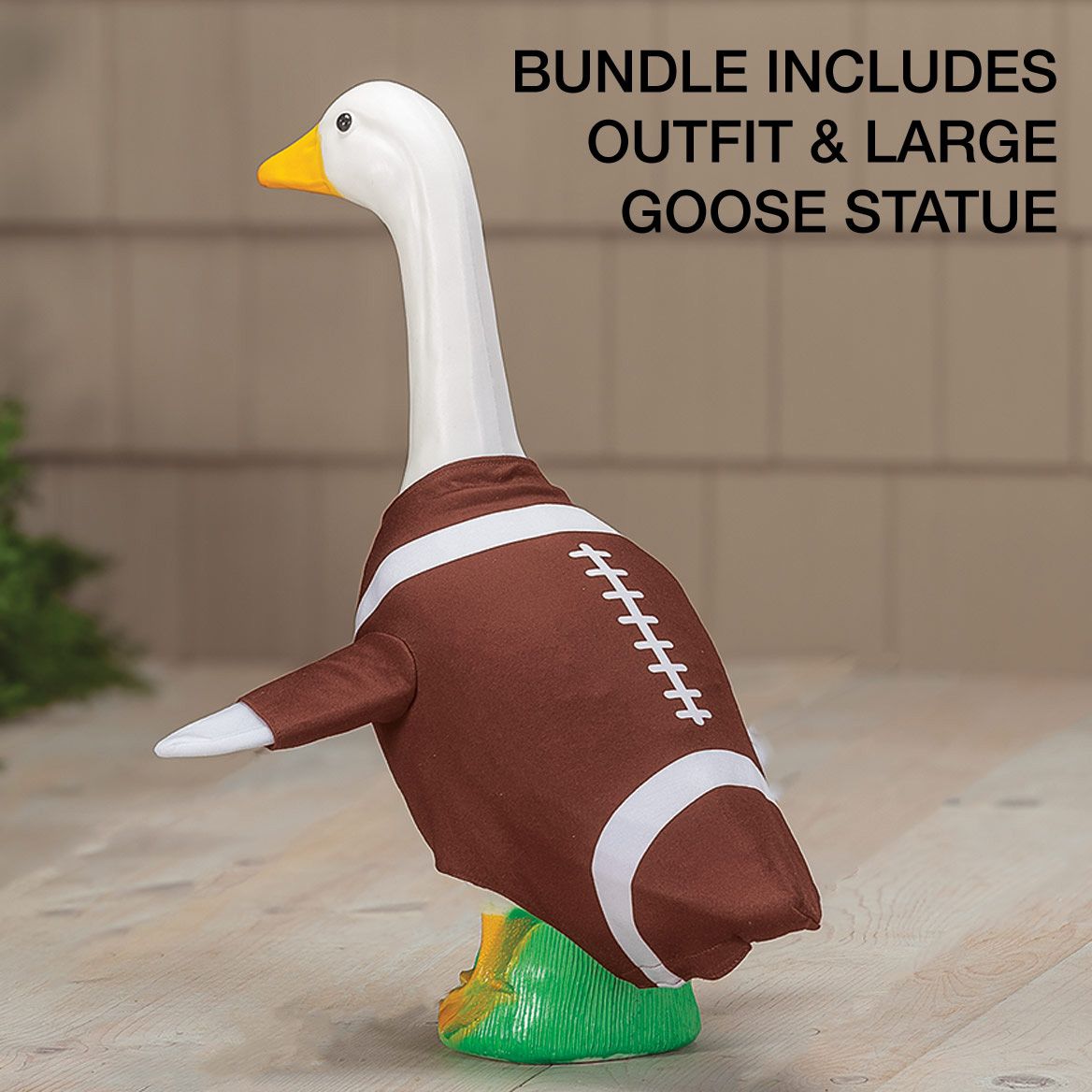 Gaggleville® Large Goose and Football Outfit Bundle