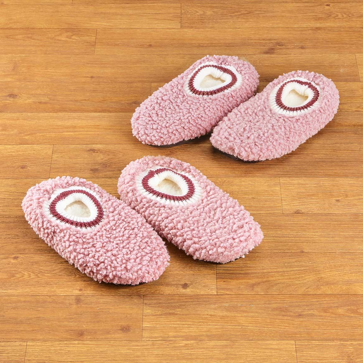 Poodle Fur Non-Skid Slippers with Bonus Pair