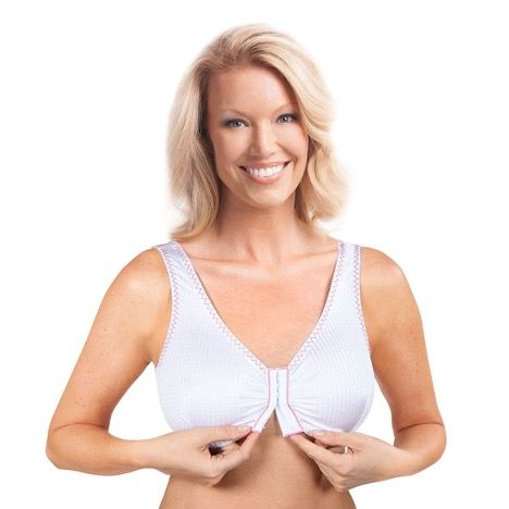 Woman smiling wearing Doctors' Choice Comfort Bra®