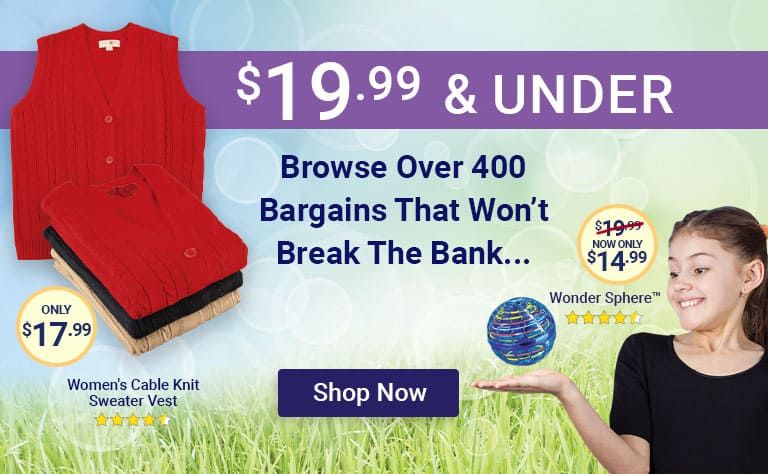 Shop $19.99 & Under