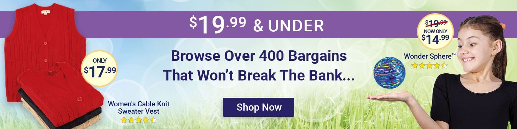 Shop $19.99 & Under