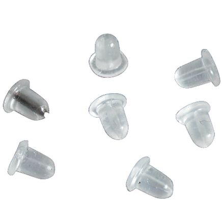 Clear Bullet Earring Backs-315271