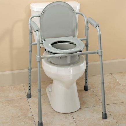 Folding Bariatric Steel Commode-335207