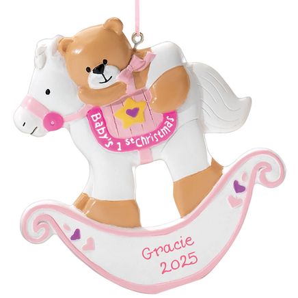 Personalized Baby's First Christmas Rocking Horse Ornament-339116