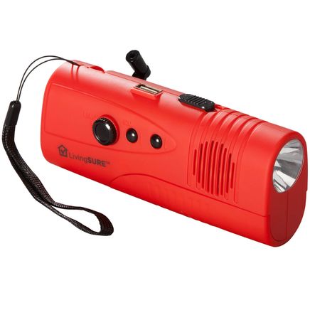 Deluxe Emergency Flashlight Radio By LivingSURE™-351493