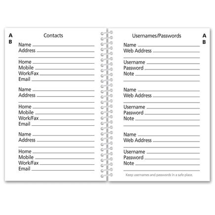 Large Print Address, Email & Password Book-352395
