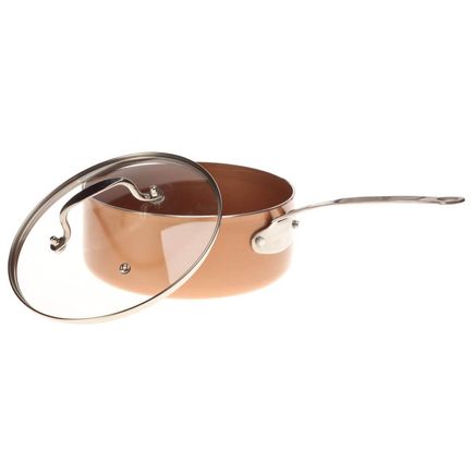 Ceramic Non-Stick Sauce Pan with Lid, 3 Qt.-357616