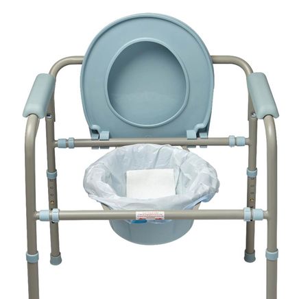 Commode Liners with Absorbent Pad, Box of 12-358003