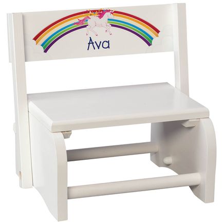 Personalized Children's Unicorn Step Stool-368488