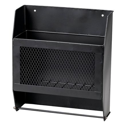 Metal Double Toilet Paper Holder with Organizer-371229