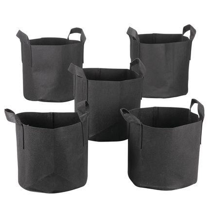 Reusable Fabric Grow Bags, Set of 5-371512