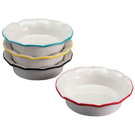 Individual Ceramic Pie Pans, Set of 4 by Home Marketplace-371616