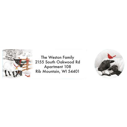 Personalized Address Labels and Seals Merry Greetings, Set of 20-371875