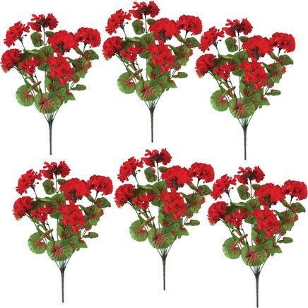 All-Weather Red Geranium Bush by OakRidge™, Set of 6-373623